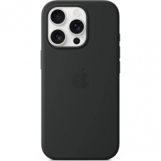 iPhone 16 Pro Max Silicone Case with MS - Black iPhone 16 Pro Max Silicone Case with MS - Black