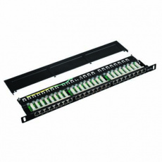 DATACOM Patch panel 19" STP 24 port CAT5E LSA 0,5U