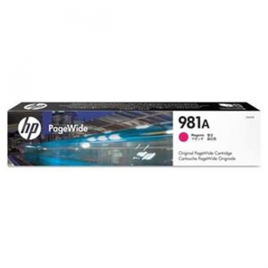 HP 981A Purpurová originální kazeta PageWide pro HP PageWide Enterprise Color 556 / MFP 586