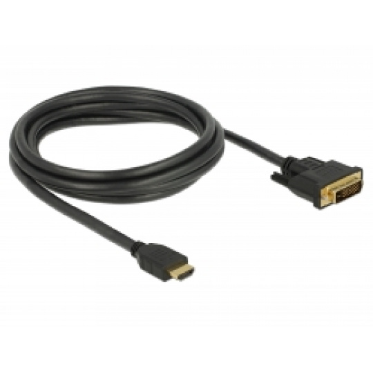 Delock Kabel HDMI na DVI 24+1 obousměrný 2 m