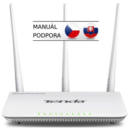 Tenda F3 (F303) WiFi N Router 802.11 b/g/n, 300 Mbps, WISP, Universal Repeater, 3x 5 dBi antény