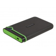 TRANSCEND 4TB StoreJet 25M3C SLIM, 2.5”, USB-C (3.1 Gen 1) Externí Anti-Shock disk, tenký profil, šedo/zelený