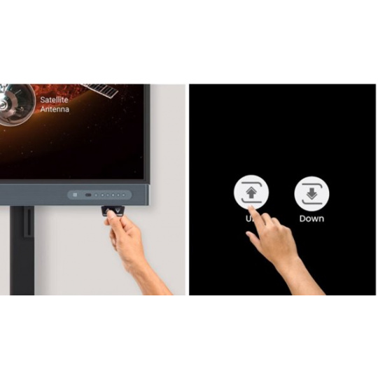 BenQ MT02E stojan mobilní, výškově elektricky stavitelný pro panel až 86",až 120kg,VESA