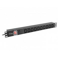 NAPÁJECÍ PANEL (PDU) 19" LANBERG 1U 10A 2m 10X IEC C13 ZÁSUVKA ČERNÁ C14 NAPÁJECÍ PANEL (PDU) 19" LANBERG 1U 10A 2m 10X IEC C13 ZÁSUVKA ČERNÁ C14