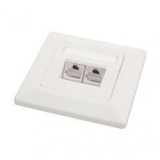 Zásuvka Solarix 2x RJ45, STP, Cat 6, pod omítku, bílá Zásuvka Solarix 2x RJ45, STP, Cat 6, pod omítku, bílá