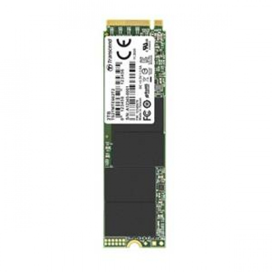 TRANSCEND MTE662T2 2TB 3K P/E SSD disk M.2 2280, PCIe Gen3 x4 NVMe 1.3 (3D TLC), 3500MB/s R, 2700MB/s W, tray balení