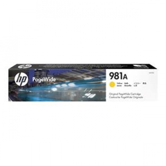 HP 981A Žlutá originální kazeta PageWide pro HP PageWide Enterprise Color 556 / MFP 586