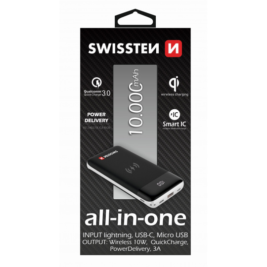 SWISSTEN ALL-IN-ONE POWER BANK 10000 mAh