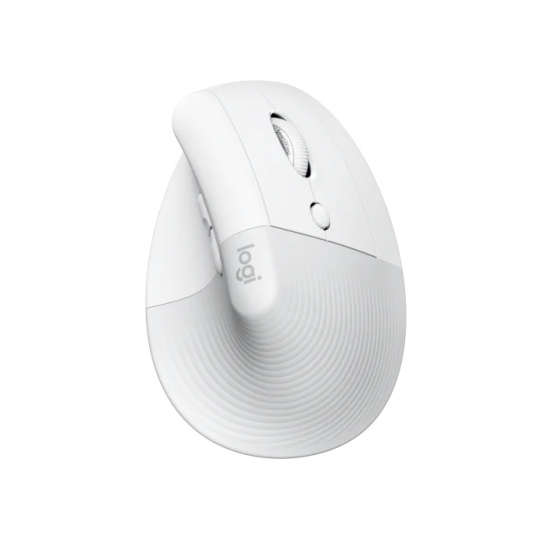 Logitech Lift/Vertikální/Optická/USB + Bluetooth/Světle šedá