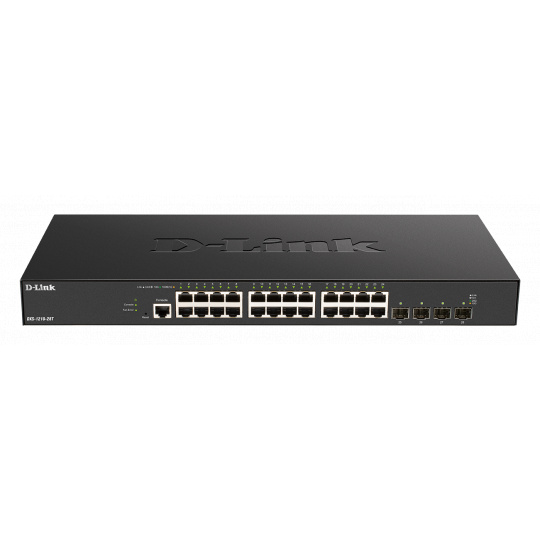 D-Link DXS-1210-28T 24 x 10G Base-T ports + 4 x 10G/25G SFP28 ports Smart Managed Switch