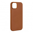 FIXED MagLeather kožený kryt iPhone 15, hnědý