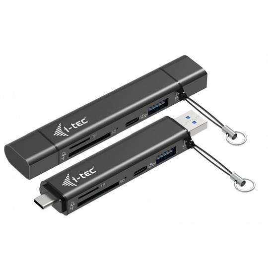 i-tec USB-C/USB-A Dongle SD, TF and 2x USB (1x USB-A, 1x USB-C) i-tec USB-C/USB-A Dongle SD, TF and 2x USB (1x USB-A, 1x USB-C)