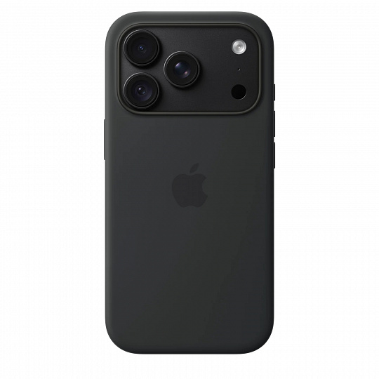 iPhone 18 Pro Silicone Case with MS - Black / SK iPhone 18 Pro Silicone Case with MS - Black / SK