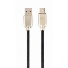 GEMBIRD CABLEXPERT Kabel USB 2.0 AM na Type-C kabel (AM/CM), 1m, pogumovaný, černý, blister, PREMIUM QUALITY GEMBIRD CABLEXPERT Kabel USB 2.0 AM na Type-C kabel (AM/CM), 1m, pogumovaný, černý, blister, PREMIUM QUALITY