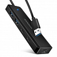 AXAGON HUE-C2A, 4× USB 5Gbps TRAVEL hub, 2× USB-A + 2× USB-C, USB-C napájení, kabel USB-A 19cm