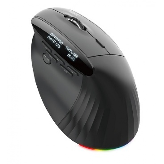 Acer Easy Fit Mouse - Black, Wireless RF 2.4GHz + BT (2x) + USB