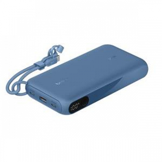 Belkin BOOST CHARGE™ USB-C Power Delivery PowerBanka s displejem, 20000mAh, 20W, modrá Belkin BOOST CHARGE™ USB-C Power Delivery PowerBanka s displejem, 20000mAh, 20W, modrá