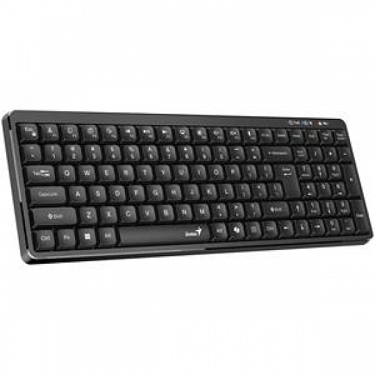 Genius LuxeMate Q7100BT,Klávesnice,bezdrátová,CZ+SK layout,retro klávesy,Copilot AI,numerická část,BT 5.0, 2,4GHz USB,černá
