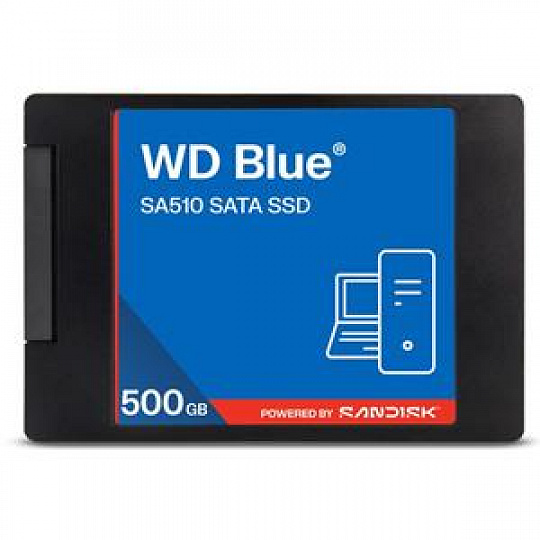 WD BLUE SSD 3D NAND WDS500G5B0A 500GB SA510 SATA/600, (R:560, W:510MB/s), 2.5" WD BLUE SSD 3D NAND WDS500G5B0A 500GB SA510 SATA/600, (R:560, W:510MB/s), 2.5"