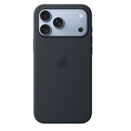 iPhone 18 Pro Max Silicone Case with MS - N.Blue iPhone 18 Pro Max Silicone Case with MS - N.Blue