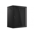 Nástěnný rack 19'' 15U 600X450mm černý flat pack