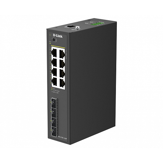 D-Link DIS-210G-12UP 12-Port Gigabit Industrial PoE++ Smart Managed Switch with 4 x SFP Ports D-Link DIS-210G-12UP 12-Port Gigabit Industrial PoE++ Smart Managed Switch with 4 x SFP Ports