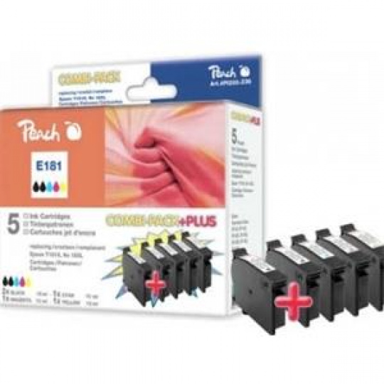 PEACH kompatibilní cartridge Epson T1816 MultiPack Plus, 2xBlack, Cyan, Magenta, Yellow, 2x 15 ml, 3x 10 ml