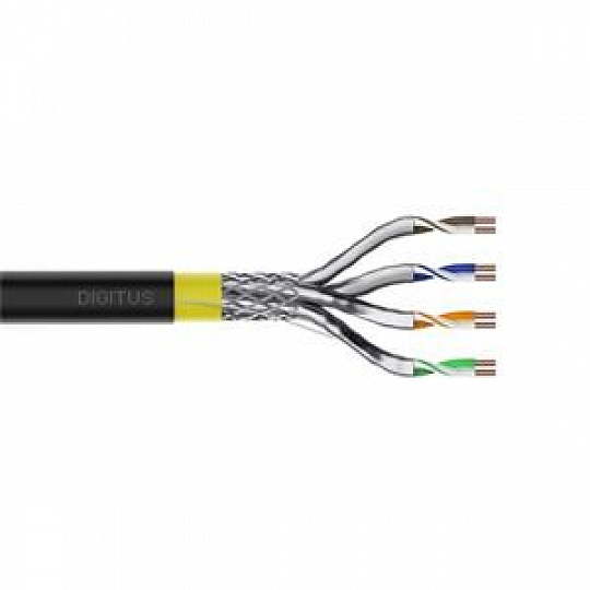 DIGITUS Datový kabel CAT 7A S/FTP – venkovní instalační kabel, 50m kruh, simplex, PE DIGITUS Datový kabel CAT 7A S/FTP – venkovní instalační kabel, 50m kruh, simplex, PE