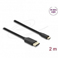 Delock Kabel USB Type-C na DisplayPort (DP Alt Mód) 8K 60 Hz s funkcí HDR 2 m černá