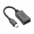 Video adaptér Mini DisplayPort / DisplayPort, 4K 60Hz (Samec/Samice), černá, 15.24cm