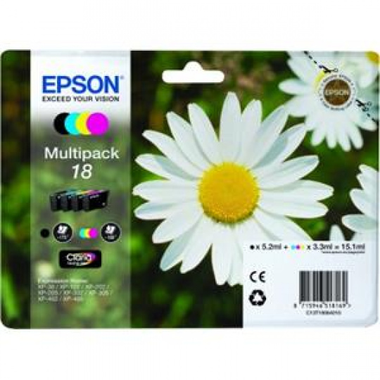 EPSON cartridge T1806 (black/cyan/magenta/yellow) multipack (sedmikráska)