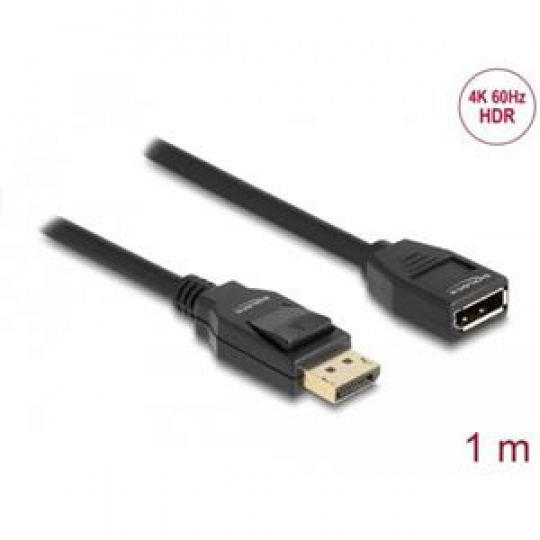 Delock DisplayPort 1.2 prodlužovací kabel 4K 60 Hz 3 m