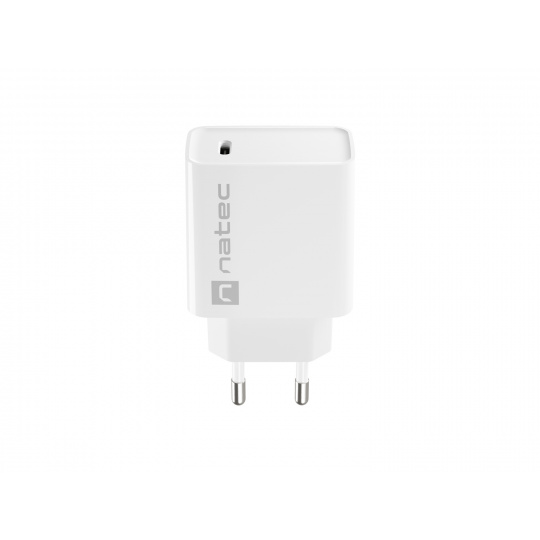 Universální nabíječka Natec RIBERA 20W 1X USB-C, bílá