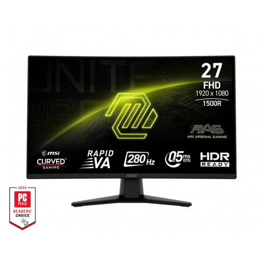 MSI MAG/274CXF/27"/VA/FHD/280Hz/0,5ms/Černá/3R MSI MAG/274CXF/27"/VA/FHD/280Hz/0,5ms/Černá/3R