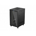 19" VOLNĚ STOJÍCÍ RACKOVÁ SKŘÍŇ 27U/800X1000 (FLAT PACK) S PROSKLENÝMI DVEŘMI LCD ČERNÁ LANBERG V2