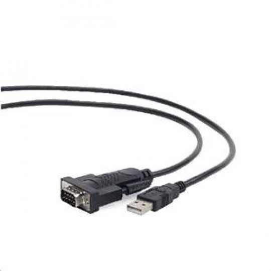 GEMBIRD CABLEXPERT Kabel adapter USB-serial 1,5m 9 pin (com), černý