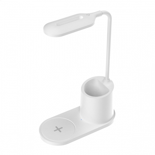 Platinet PDL1930W stolní LED lampa 3W stmívatelná, bezdrátové nabíjení, bílá Platinet PDL1930W stolní LED lampa 3W stmívatelná, bezdrátové nabíjení, bílá