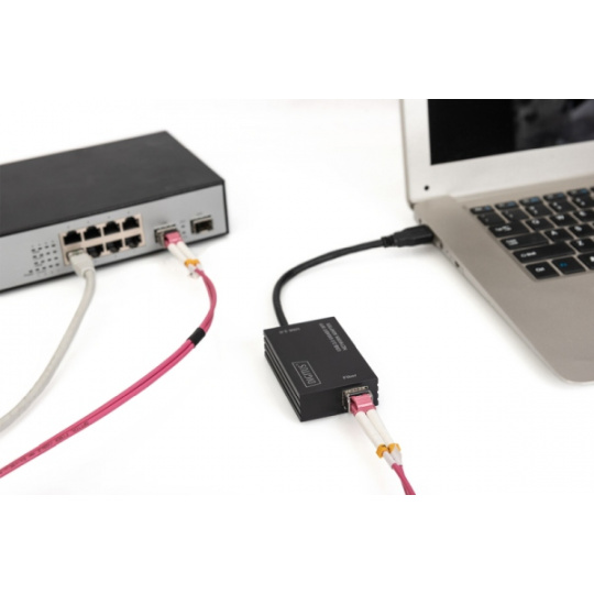 DIGITUS Síťový adaptér USB3.0 Gigabit SFP (vyžaduje modul SFP)