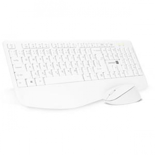 CONNECT IT Combo bezdrátová bílá klávesnice + myš, (+1x AAA +1x AA baterie zdarma), CZ + SK layout