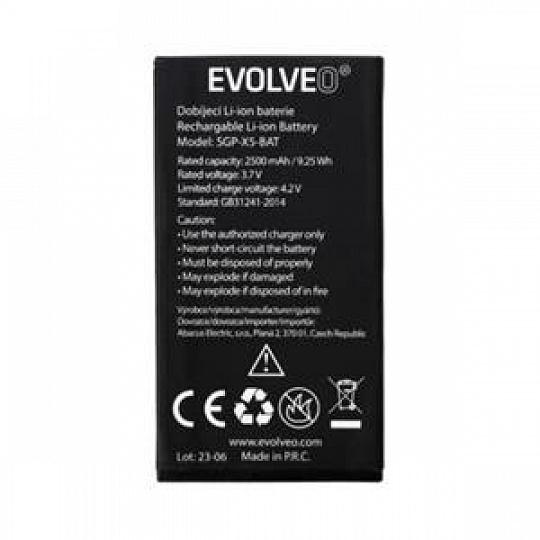 EVOLVEO orig. baterie 2500 mAh pro StrongPhone X5 EVOLVEO orig. baterie 2500 mAh pro StrongPhone X5