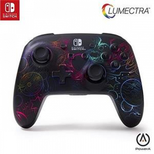 PowerA Vylepšený bezdrátový ovladač pro Nintendo s technologií Lumectra - Galactic Vortex PowerA Vylepšený bezdrátový ovladač pro Nintendo s technologií Lumectra - Galactic Vortex