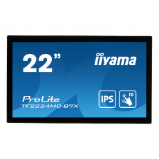 22" iiyama TF2234MC-B7X: IPS, FullHD, capacitive, 10P, 350cd/m2, VGA, DP, HDMI, IP65, černý