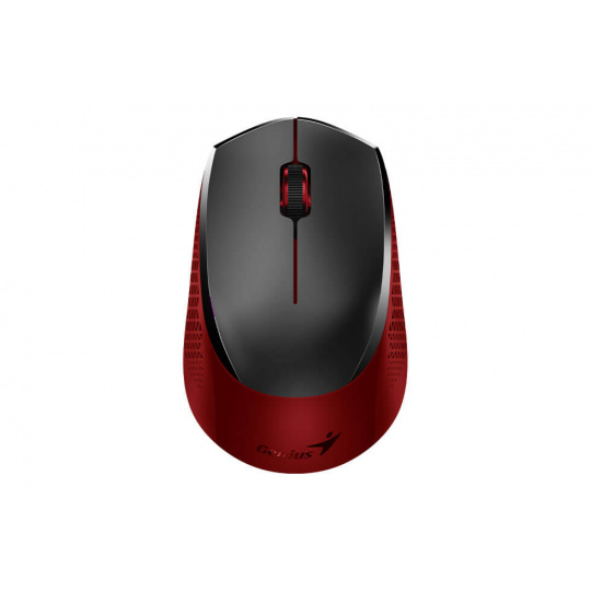 Genius NX-8000S/Kancelářská/Optická/1 200 DPI/Bezdrátová USB/Černá-červená