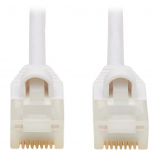Tripplite Ethernet. kabel Cat6a 10GSnagless UTP,(RJ45 Samec/Samec),tenký,Antibakt.Safe-IT,bílá,1.52m