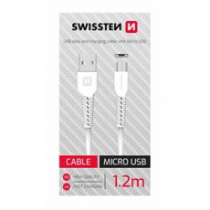 SWISSTEN DATOVÝ KABEL USB/MICRO USB BÍLÝ 1,2M (SAMOPRODAVAČ) SWISSTEN DATOVÝ KABEL USB/MICRO USB BÍLÝ 1,2M (SAMOPRODAVAČ)