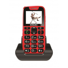 EVOLVEO EasyPhone, mobilní telefon pro seniory s nabíjecím stojánkem (červená barva) EVOLVEO EasyPhone, mobilní telefon pro seniory s nabíjecím stojánkem (červená barva)