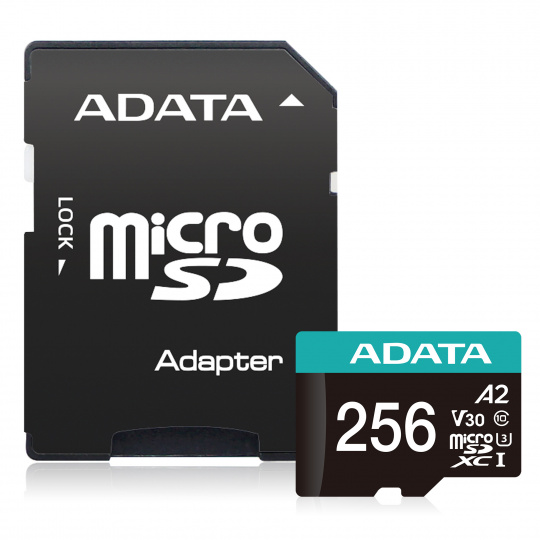 ADATA V30S/micro SDXC/256GB/100MBps/UHS-I U3 / Class 10/+ Adaptér