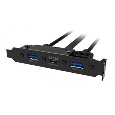 AKASA - USB 3.1 gen 2 typ C a 2xTyp A 3.0 záslepka AKASA - USB 3.1 gen 2 typ C a 2xTyp A 3.0 záslepka