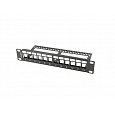 PATCH PANEL 12 PORTŮ 1U S ORGANIZÉREM PRO KEYSTONE