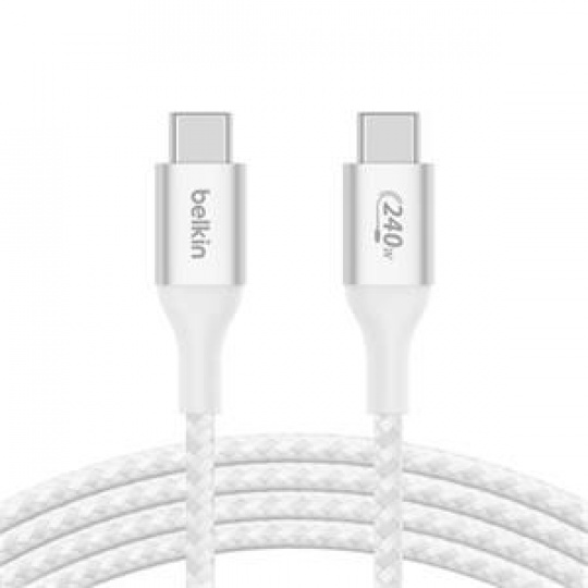 Belkin BOOST CHARGE™ USB-C na USB-C kabel 240W, 2m, bílý - odolný